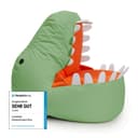 Lumaland Sitzsack Kinder Dino Kissen Pastellgrün Pflegeleicht Bild 2