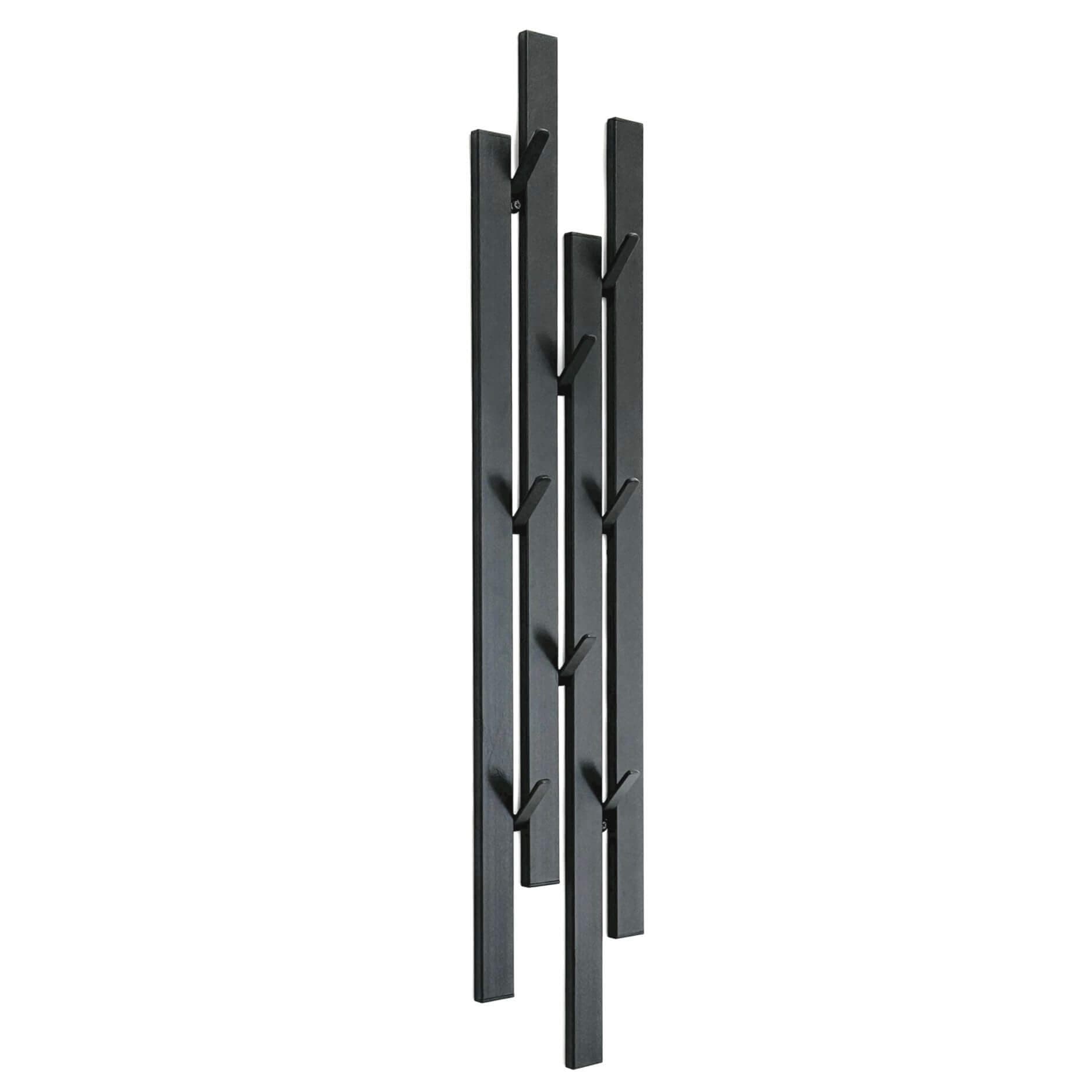 DanDiBo Wandgarderobe Schwarz Metall mit 8 Haken Modern - Bild 2