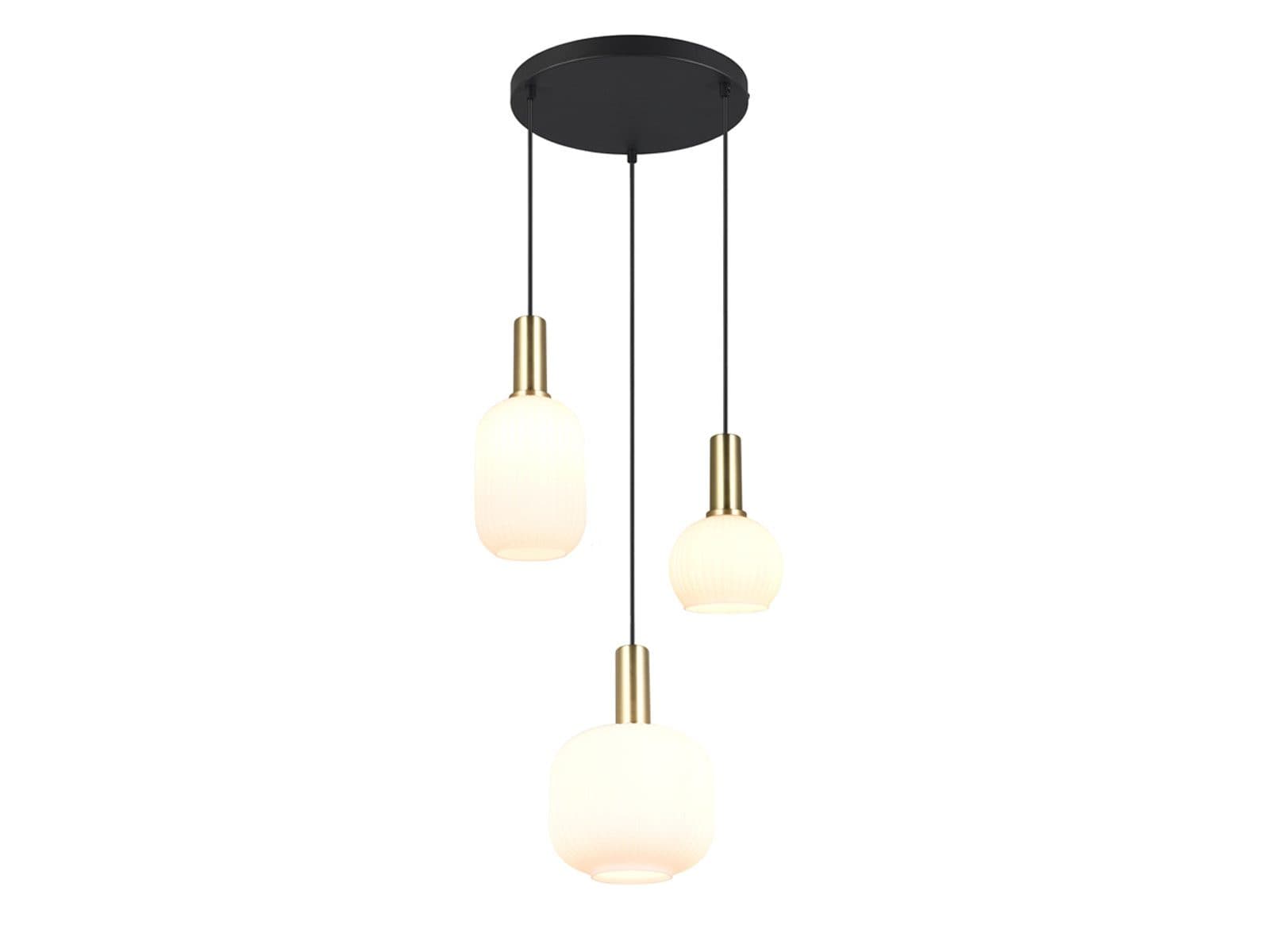 TRIO Leuchten LED Pendelleuchte Cluster 3-flammig Gold Weiß Dimmbar - Bild 2