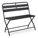 Relaxdays Gartenbank klappbar 2-Sitzer Grau Bild 2