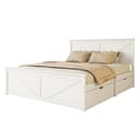 REDOM Funktionsbett 160x200cm Holzpritschenbett mit vier Schubladen Bild 2