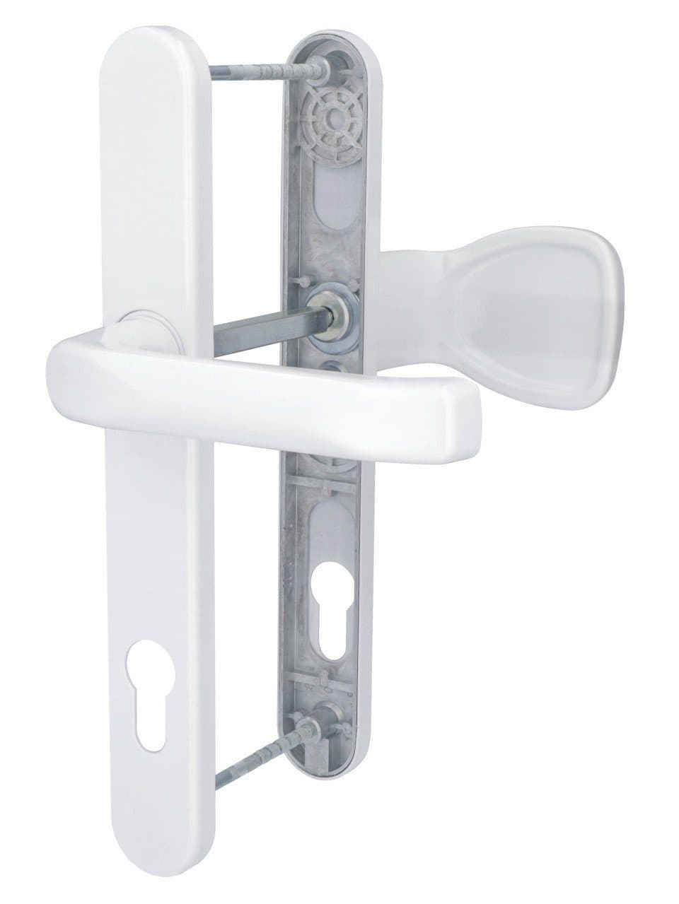 Alpertec Schmalrahmengarnitur Oval Weiß Drücker/Knopf