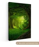 OneMillionCanvasses® Leinwandbild Bäume - Wald - Grün - Landschaft - Natur Bild 2