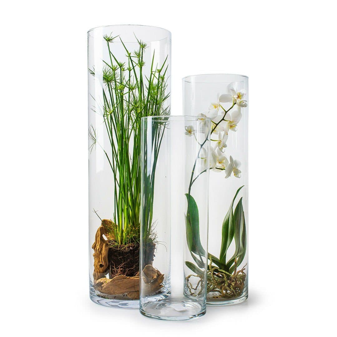 GlasArt Bodenvase Klarglas Zylinder Modern - Bild 2