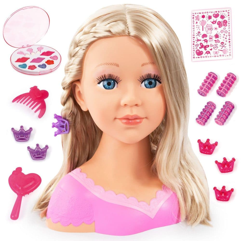 BAYER Frisier- & Schminkkopf Charlene Super Model Rosa Blond - Bild 2