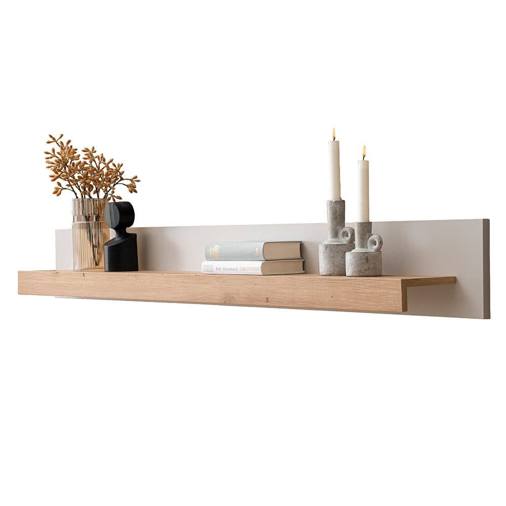 Lomadox Wandregal SITTEN-61 Eiche Kaschmir Beige Wandboard - Bild 2