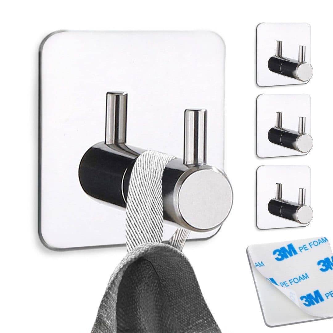 LIVINA HOME Handtuchhaken selbstklebend Bad und Küche Edelstahl - Bild 2