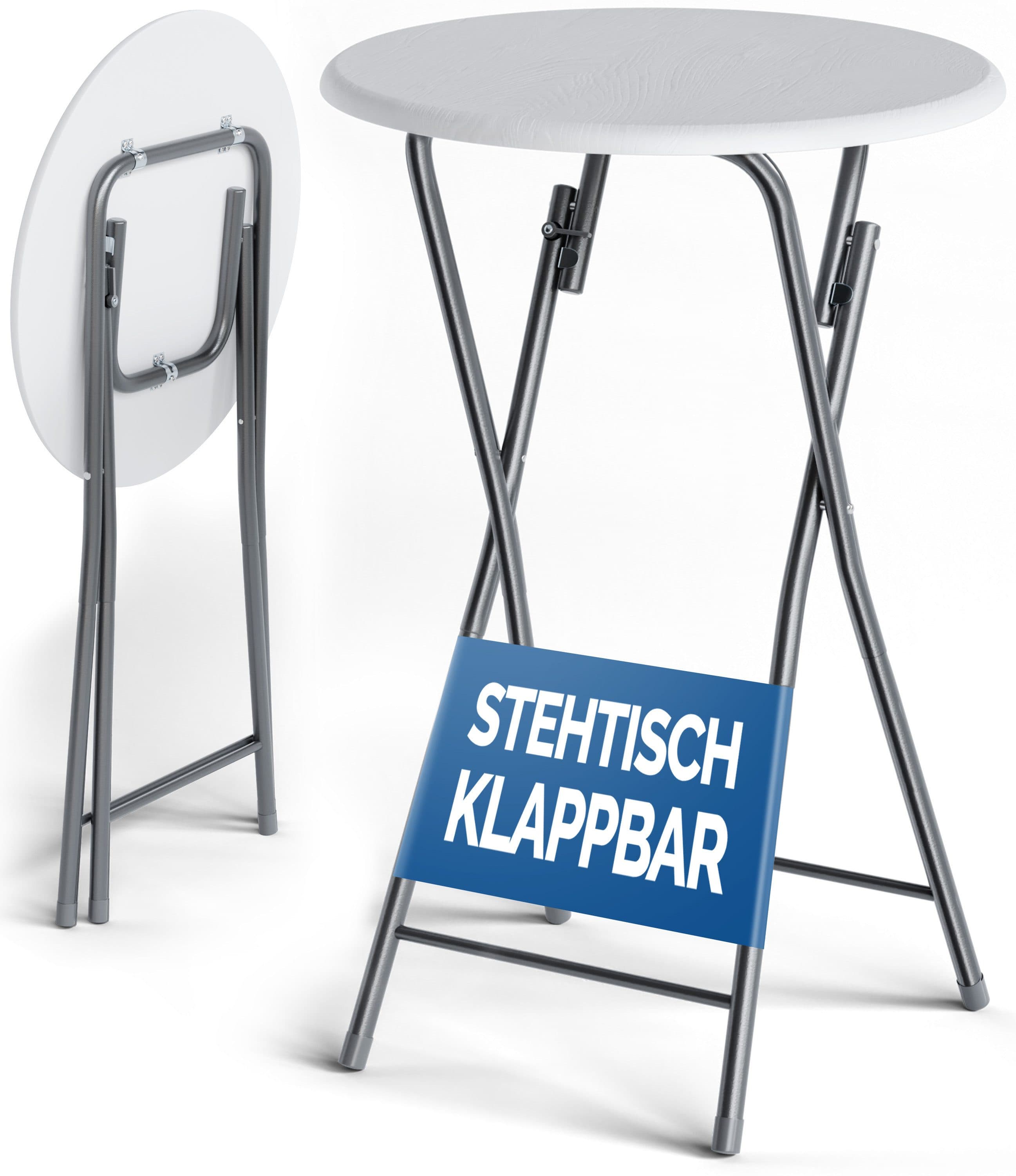 Casaria Stehtisch Klappbar 110cm Hoch Rund Ø60cm Garten Camping Bistrotisch Partytisch - Bild 2