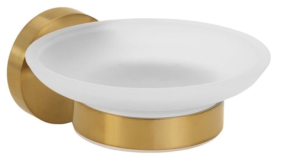 Sapho Seifenhalter X-ROUND GOLD Milchglas Gold matt - Bild 2
