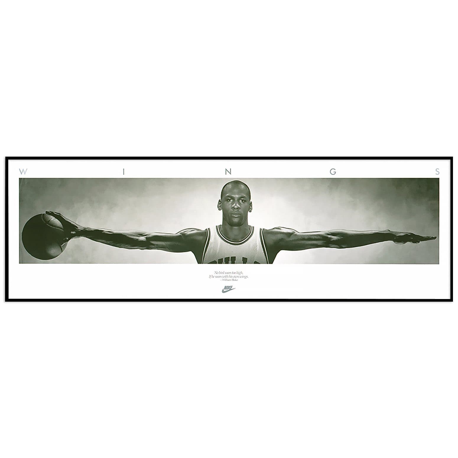 Close Up Bilderrahmen Michael Jordan Wings Schwarz Matt