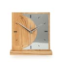 Kreative Feder Standuhr Silvermoon Massivholz Aluminium Modern Bild 2
