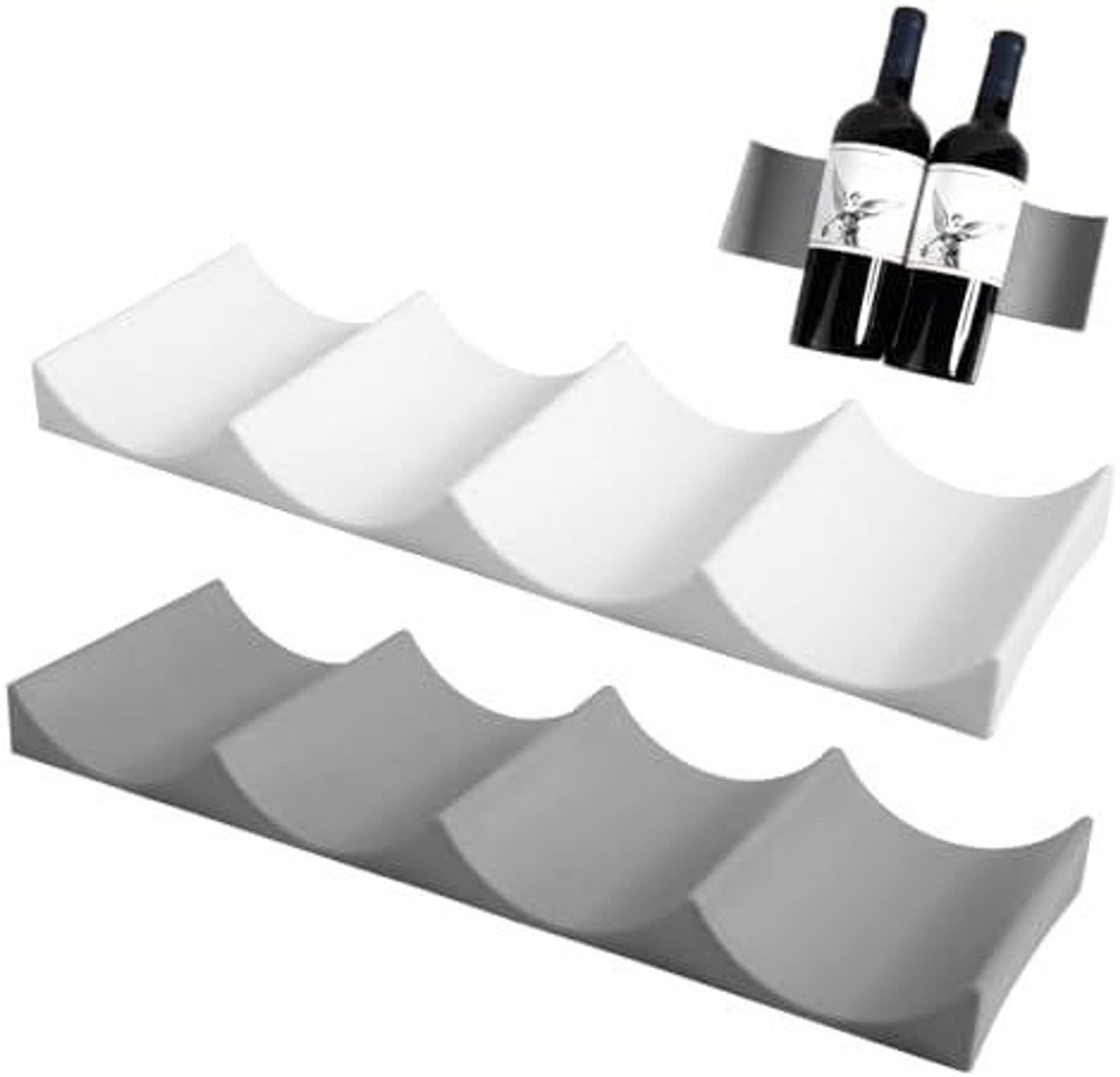 FELIXLEO Weinregal 2er Set Flaschenhalter Grau & Weiß PP - Bild 2