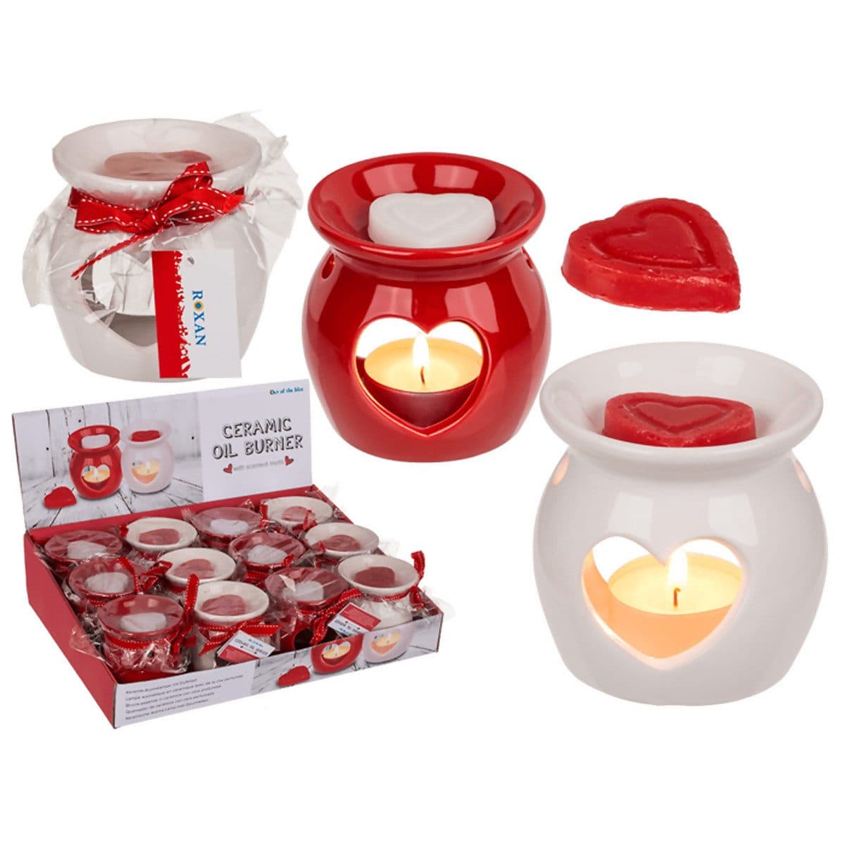 Out of the Blue Duftlampe Aromalampe mit Duftmelt Rose Herz