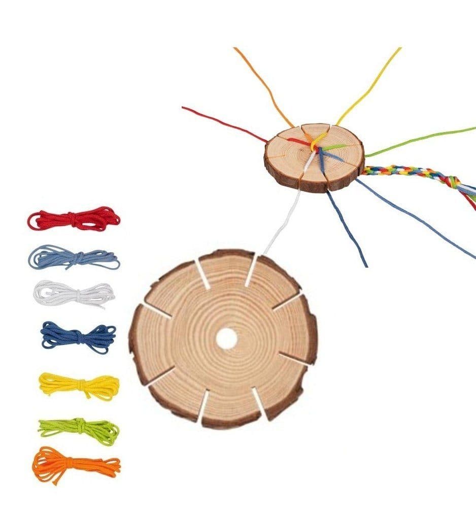 Goki Strickliesel Strickscheibe mit Wollfaden Set 4J+