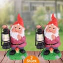 bmf-versand Gartenzwerg Solarleuchte 2er Set Bunt LED Warmweiß Bild 2