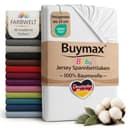 Buymax Spannbettlaken Babybett Kinderbett 100% Baumwolle Weiß Bild 2