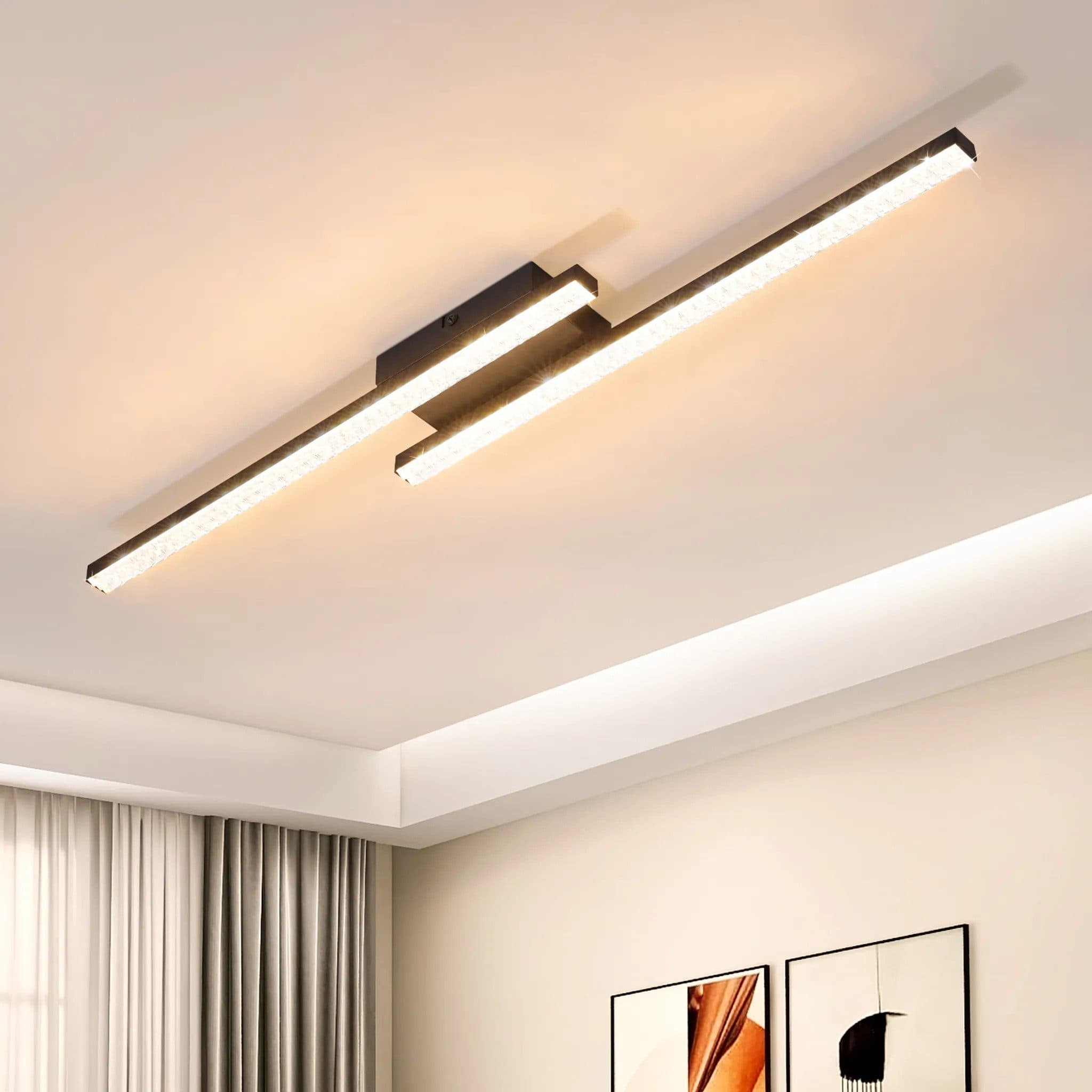 Nettlife LED Deckenleuchte Schwarz 18W Kristall Design - Bild 2