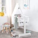 roba® Stubenbett Komplettwiegenset "Little Stars" Weiß/Grau Bild 2