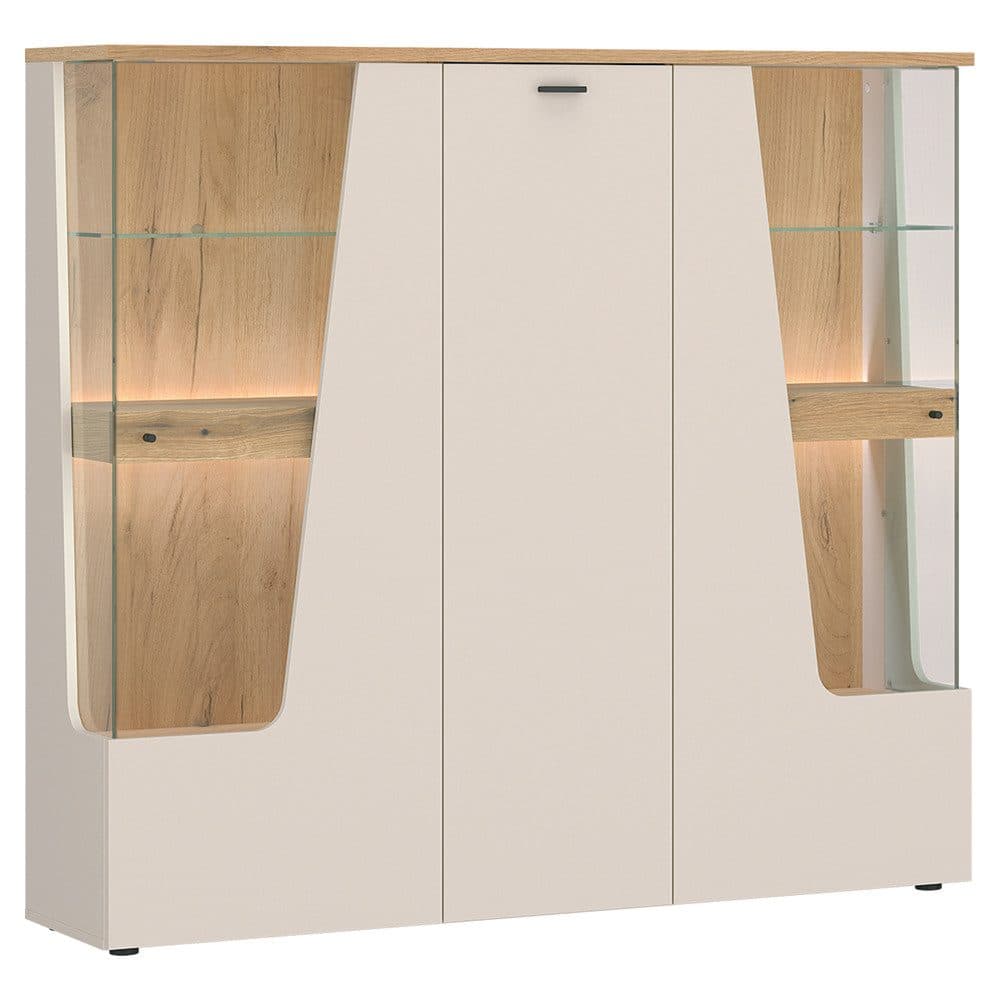 Lomadox Highboard CARMONA-129 150 cm Kaschmir Eiche LED-Beleuchtung - Bild 2