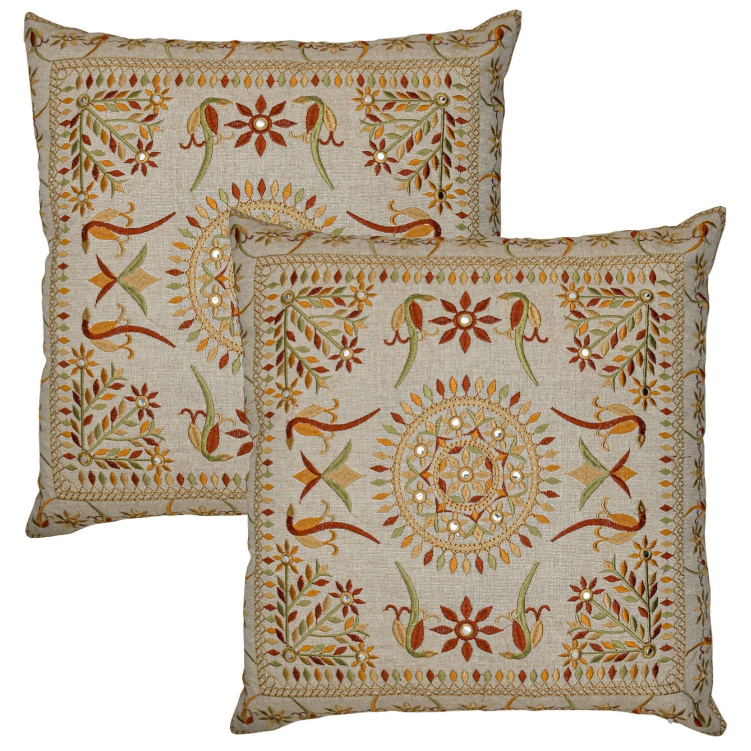 Marrakesch Orient & Mediterran Interior Kissenbezug 2er Set Braun Handgefertigt - Bild 2