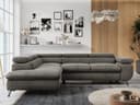 MKS MÖBEL Ecksofa PETER L Grau L-Form mit Bettfunktion Bild 2