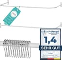 Laakfeld Duschvorhangstange 4-in-1 System Aluminium Rostfrei inkl. 12 Ringe Bild 2