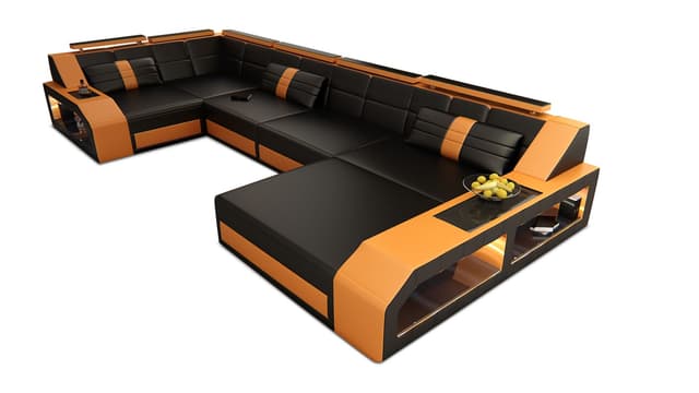 Sofa Dreams Arezzo U Form Ledersofa - Luxus Leder Couch