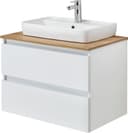 SAPHIR Quickset 360 Waschtisch Weiß Glanz mit Keramik-Aufsatzbecken Bild 2