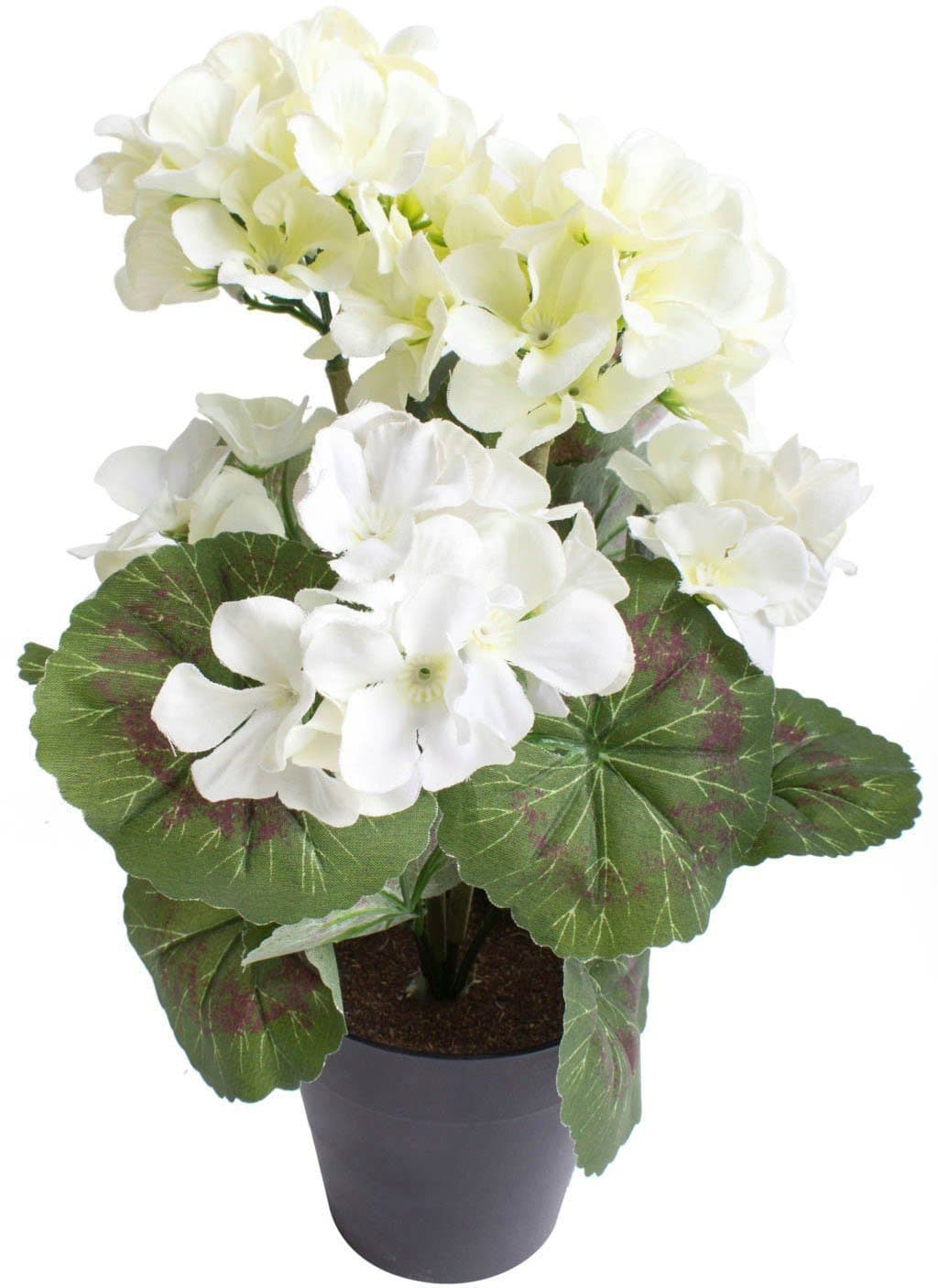 Kunstblume BOTANIC-HAUS Geranienbusch Beige Creme Weiß - Bild 2