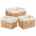 vidaXL Aufbewahrungskörbe 3er Set Natur Wasserhyazinthe mit Griff Bild 2