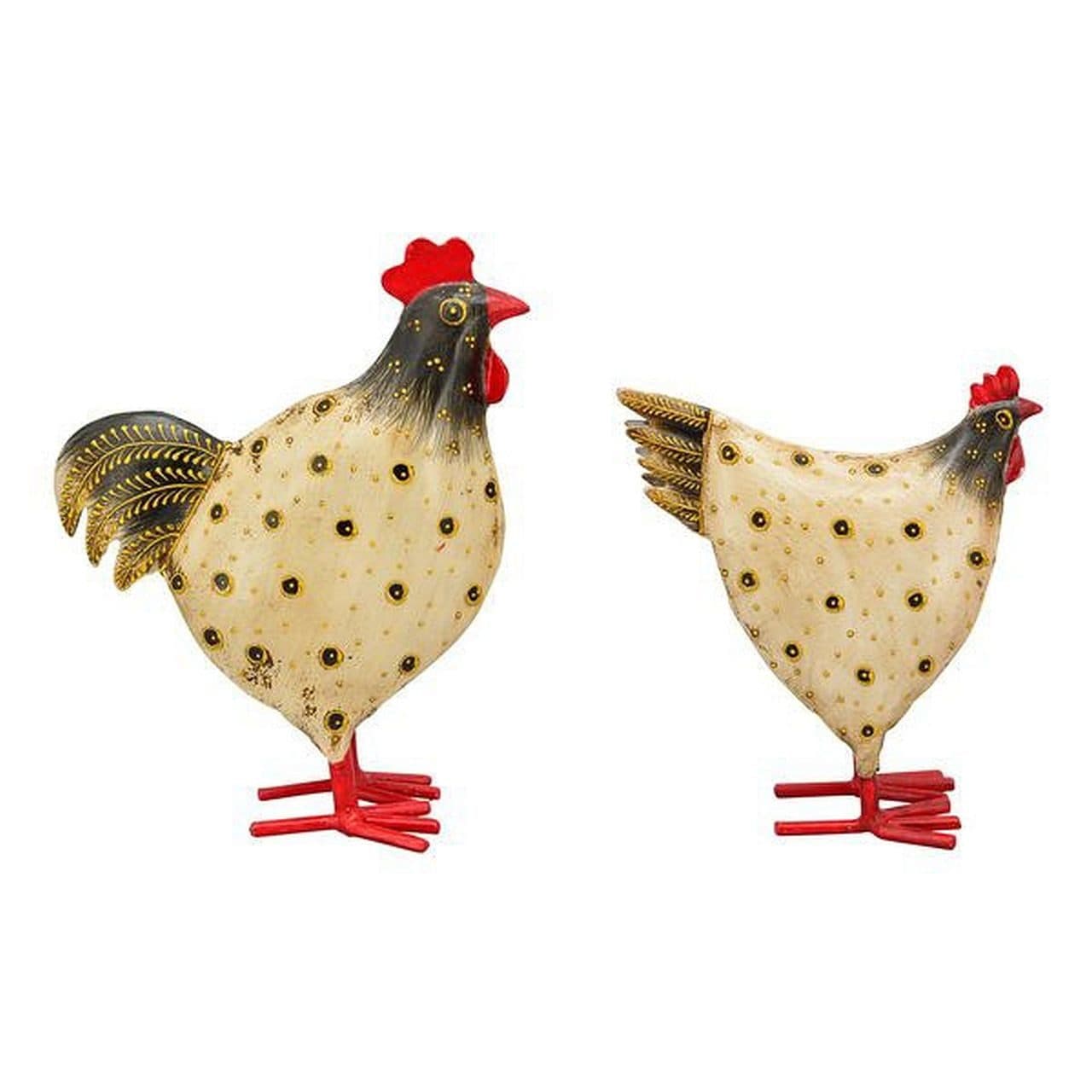 Exner GmbH Gartenfigur Hahn & Huhn Deko Figuren