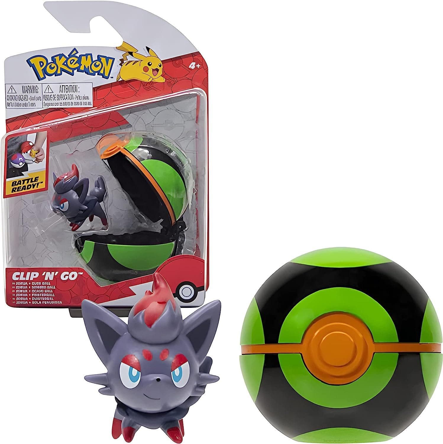 Jazwares Pokémon Clip'n'Go Poké Balls - Zorua & Finsterball
