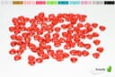 Creativery Streudeko 100x Herz Dekosteine Rot Transparent Acryl Bild 2