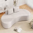 COSTWAY 3-Sitzer Sofa 199 cm Beige/Grau Bild 2