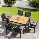 TLGREEN Gartentisch Wetterfest Aluminium WPC Tischplatte Bild 2