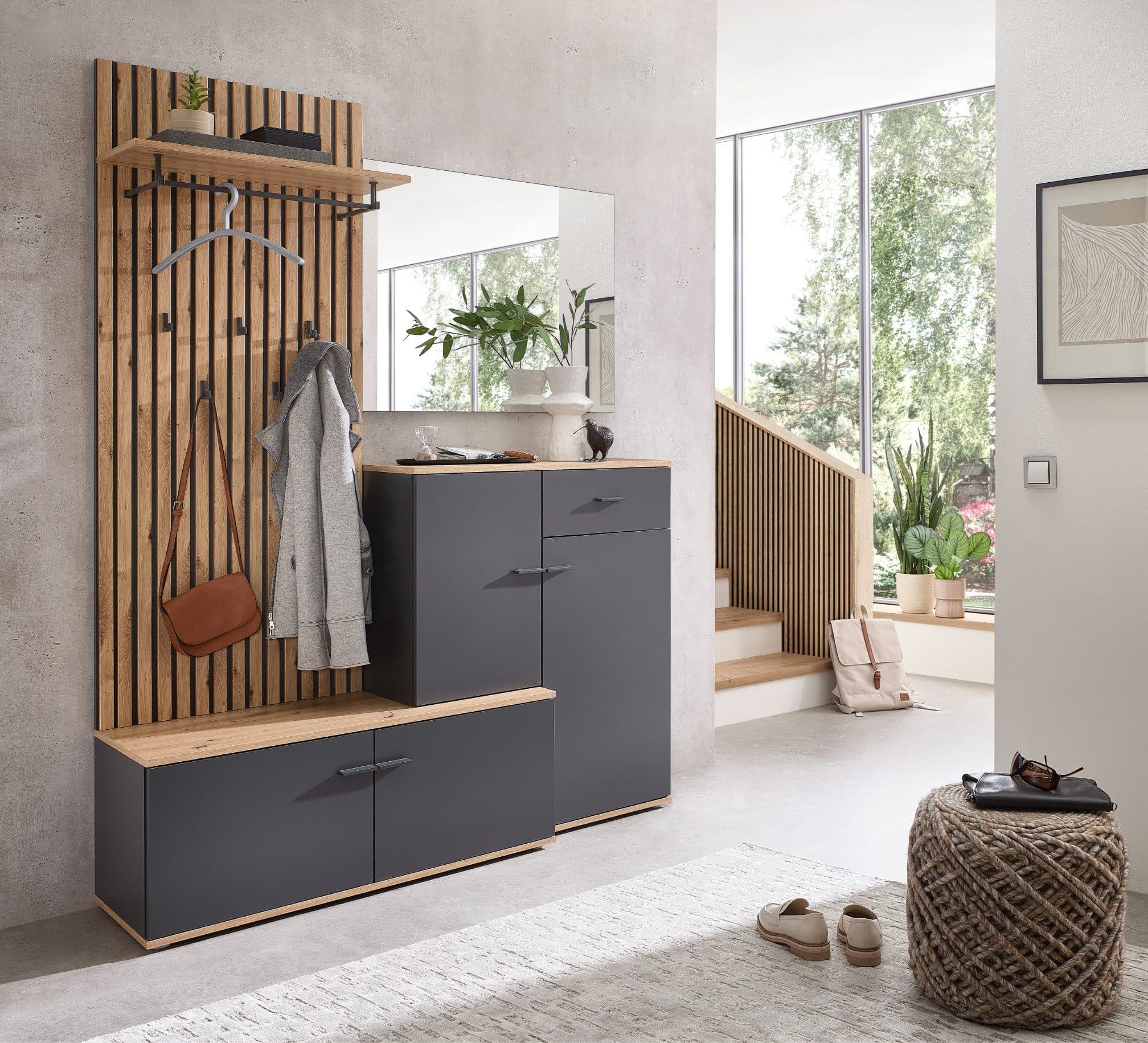 moebel-dich-auf Garderoben-Set COMO mit Spiegel und Schuhschrank - Bild 2