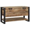 vidaXL Aufbewahrungsbox Braun Massivholz Bild 2