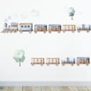 Sunnywall Wandtattoo Zug Blau Wandsticker Konturgeschnitten Bild 2