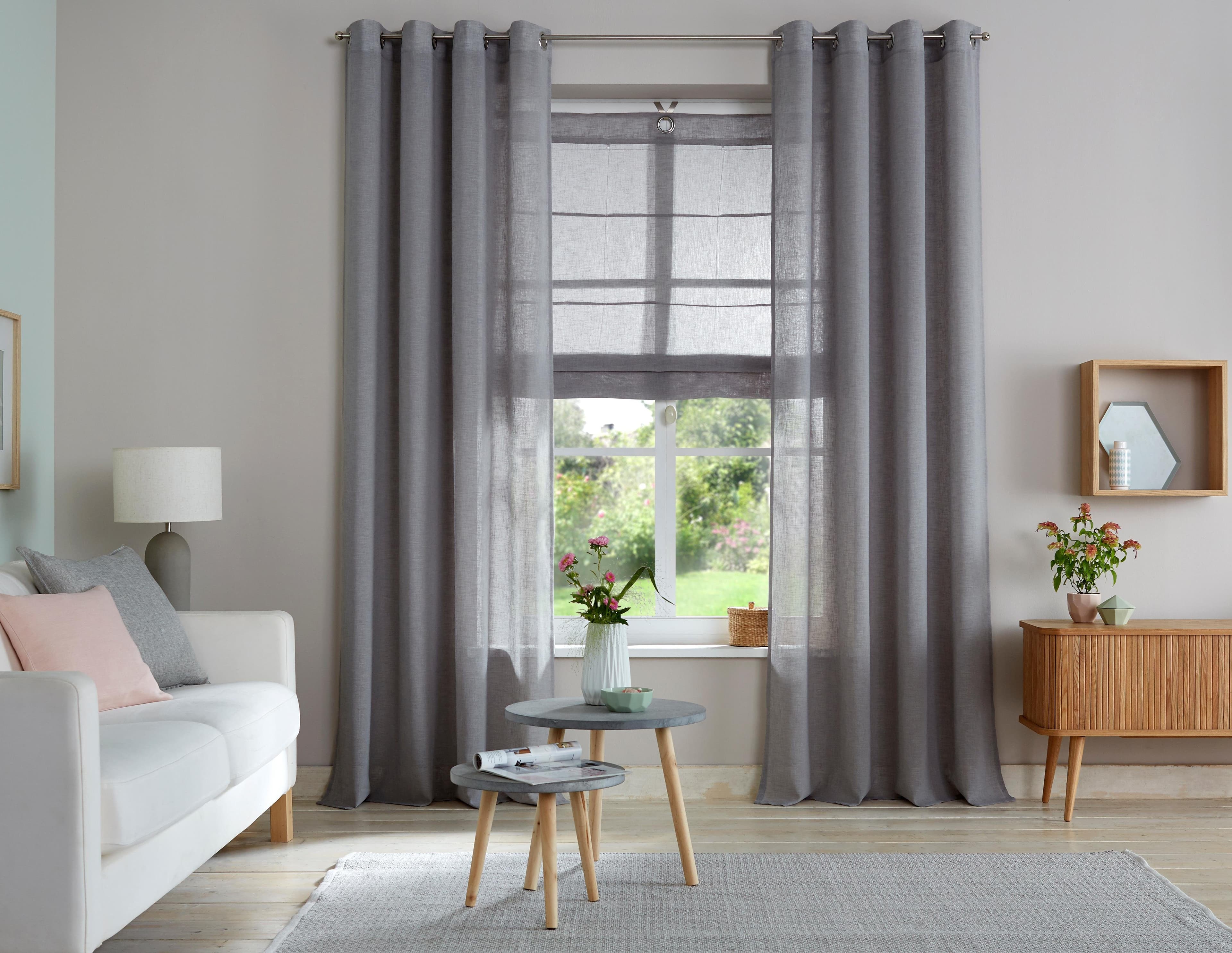 OTTO HOME Gardine Fiete Grau Leinenoptik 140x145cm - Bild 2