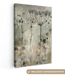 OneMillionCanvasses Leinwandbild Blumen Grau 20x30 cm Bild 2