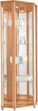 fif möbel Eckvitrine TRIO mit LED-Beleuchtung Beige Bild 2
