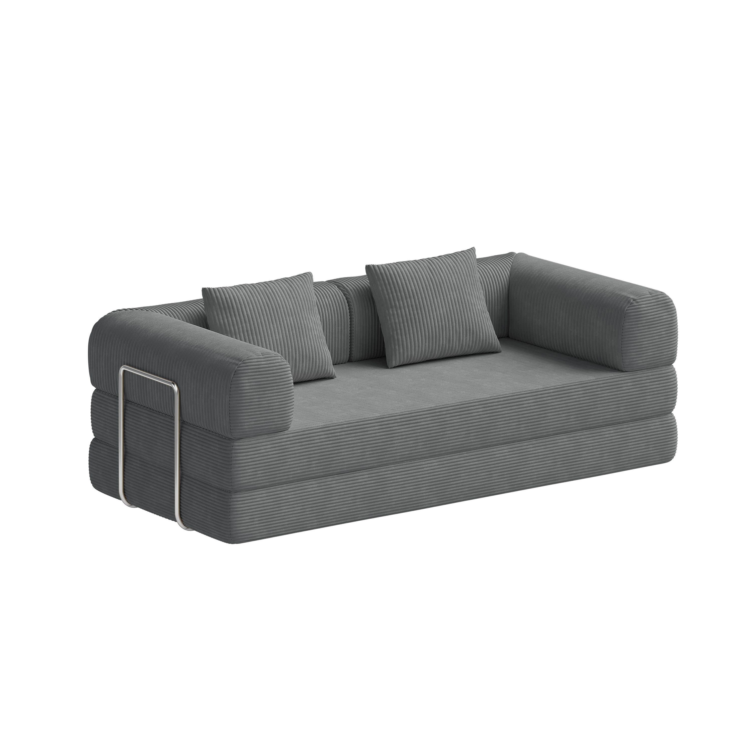 skølm Sofa Lofn Cord Schlafsofa Dunkelgrau 2-Sitzer
