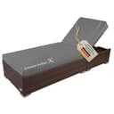 RS Trade Gartenliege Palermo Poly-Rattan Braun/Grau Bild 2