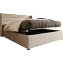 Flieks Funktionsbett Cozy Hydraulisches Doppelbett Leinen Beige Bild 2