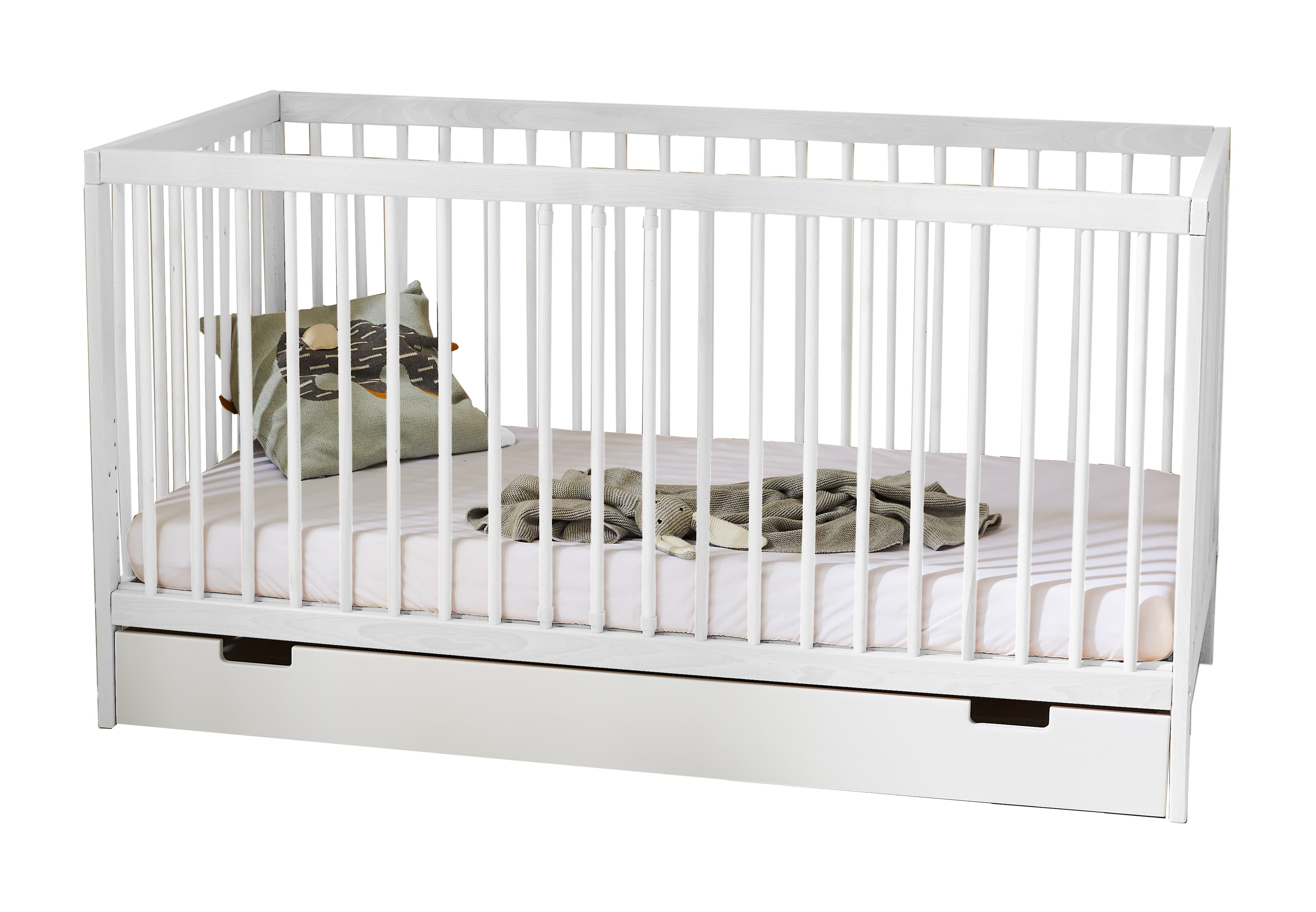 Kids Collective Babybett Weiß mit Schublade und Matratze - Bild 2