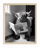 JUSTGOODMOOD Poster Premium Kuh Toilette Lustig WC ohne Rahmen Bild 2