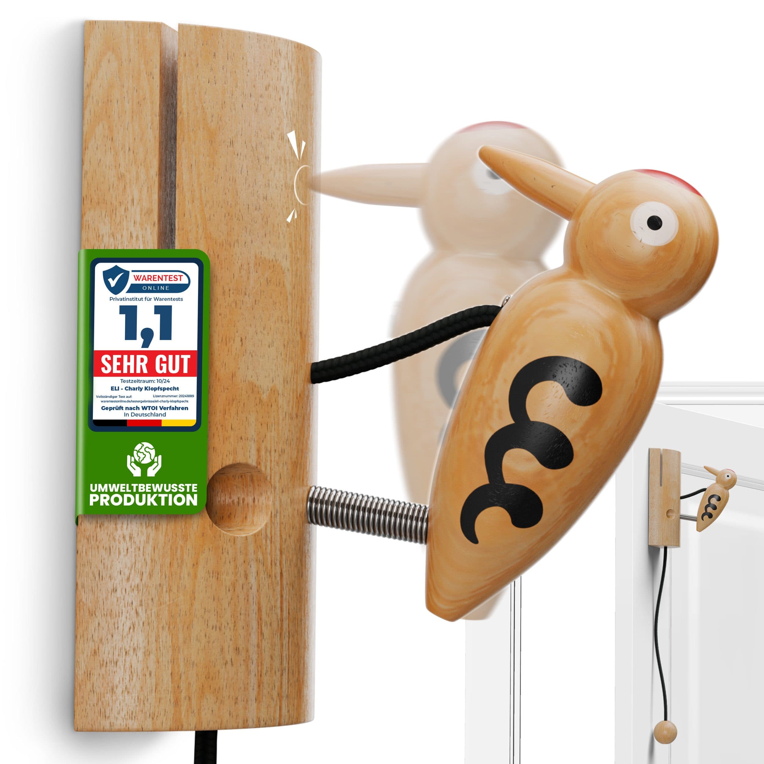 Eli Spielzeug-Gartenset Klingel aus Holz für Baumhaus - Bild 2