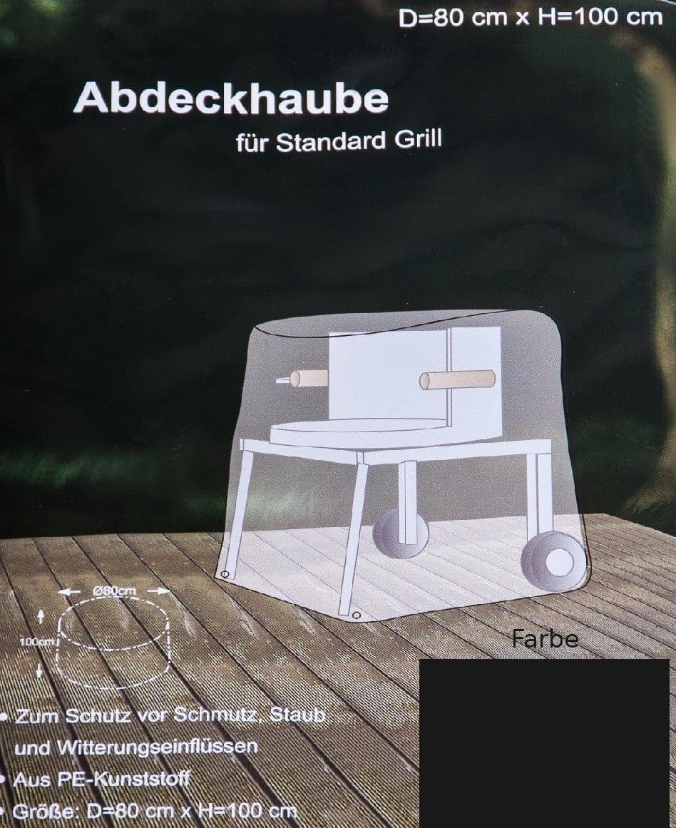 BURI Schutzplane Abdeckhaube anthrazit für Grill