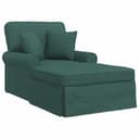 vidaXL Chaiselongue mit Rock und Kissen Dunkelgrün Stoff Bild 2