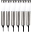 GLOBO LIGHTING Solarleuchte 6er Set Edelstahl Silber Bild 2